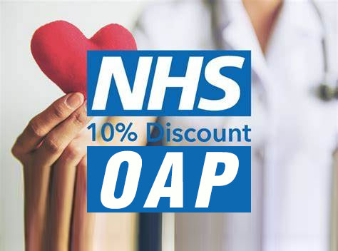 10% Discount for NHS Staff and Old Age Pensioners